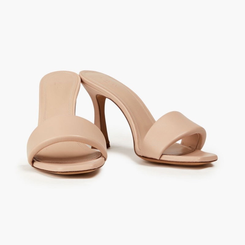 IRO Yolanda Leather Mules in Nude